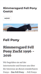 Mobile Screenshot of fellpony.de